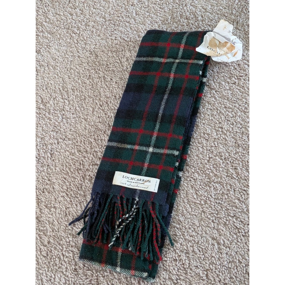 Lochcarron Ferguson Modern Made In Scotland 100% Lambswool Scarf Tartan NWT